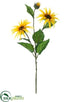 Silk Plants Direct Sunflower Spray - Yellow - Pack of 12