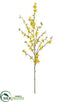 Silk Plants Direct Forsythia Spray - Yellow - Pack of 12