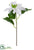 Iced Velvet Royal Poinsettia Spray - White - Pack of 12