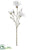 Snowed Japanese Magnolia Spray - White - Pack of 12