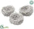 Glittered Bird's Nest - White - Pack of 6