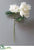 Peony Spray - White - Pack of 12