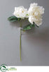 Silk Plants Direct Peony Spray - White - Pack of 12