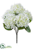 Silk Plants Direct Hydrangea Bush - White - Pack of 12