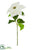 Velvet Poinsettia Spray - White - Pack of 12