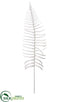 Silk Plants Direct Glittered Fern Spray - White - Pack of 12