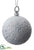 Beaded Ball Ornament - White - Pack of 8