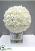 Silk Plants Direct Hydrangea - White - Pack of 4