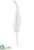 Silk Plants Direct Glittered Fern Spray - White - Pack of 12