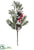 Snowed Berry, Pine Cone, Pine Spray - Red White - Pack of 12