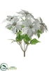 Silk Plants Direct Poinsettia Bush - Silver - Pack of 12