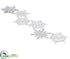 Silk Plants Direct Rhinestone Snowflake Table Runner - Silver - Pack of 4