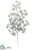 Metallic Gingko Spray - Silver - Pack of 6