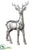 Poly Resin Reindeer - Silver - Pack of 1