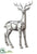 Poly Resin Reindeer - Silver - Pack of 1