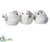 Silk Plants Direct Glittered Bird - White Silver - Pack of 4