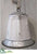 Bell Ornament - White Silver - Pack of 12