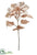 Large Metallic Poinsettia Spray - Bronze Silver - Pack of 12