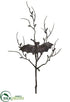 Silk Plants Direct Glittered Bat Pick - Black - Pack of 36