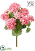 Silk Plants Direct Geranium Bush - Pink - Pack of 12