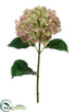 Silk Plants Direct Hydrangea Spray - Green Pink - Pack of 12