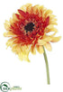 Silk Plants Direct Gerbera Daisy Spray - Orange Flame - Pack of 12