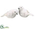 Silk Plants Direct Bird - White Glittered - Pack of 4