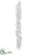 Snowed, Glittered Plastic Twig Garland - White Glittered - Pack of 6