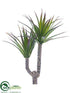 Silk Plants Direct Yucca Pick - Green Burgundy - Pack of 12