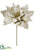 Metallic Jumbo Poinsettia Spray - Champagne - Pack of 12