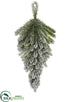 Silk Plants Direct Balsam Pine Teardrop - Snow - Pack of 1