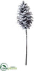 Silk Plants Direct Snowed Plastic Pine Cone Spray - Brown Snow - Pack of 12