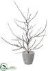 Silk Plants Direct Snowed Plastic Twig - Brown Snow - Pack of 6