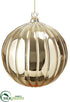 Silk Plants Direct Glass Ball Ornament - Gold - Pack of 2