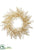 Glittered Plastic Fern, Twig Wreath - Gold - Pack of 2