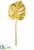 Metallic Monstera Leaf Spray - Gold - Pack of 12