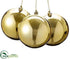 Silk Plants Direct Plastic Ball Ornament - Gold - Pack of 12