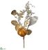 Silk Plants Direct Glittered Pomegranate, Berry Pick - Silver Gold - Pack of 12