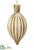 Glass Finial Ornament - Cream Gold - Pack of 6