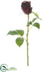 Silk Plants Direct Rose Bud Spray - Eggplant - Pack of 12