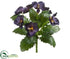 Silk Plants Direct Pansy Bush - Eggplant - Pack of 12