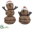 Silk Plants Direct Walnut Snowman - Brown - Pack of 2