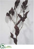 Silk Plants Direct Magnolia Leaf Branch - Brown - Pack of 6