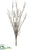 Glittered Plastic Twig Bush - Brown - Pack of 12