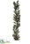 Bird, Pine Cone, Berry, Pine Garland - White Brown - Pack of 4