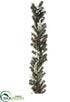 Silk Plants Direct Bird, Pine Cone, Berry, Pine Garland - White Brown - Pack of 4