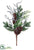 Iced Pine Cone, Twig, Pine Pick - Green Brown - Pack of 12