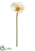 Silk Plants Direct Poppy Spray - Cream - Pack of 36