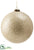 Glittered Plastic Ball Ornament - Cream - Pack of 6