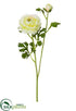 Silk Plants Direct Ranunculus Spray - Cream - Pack of 12